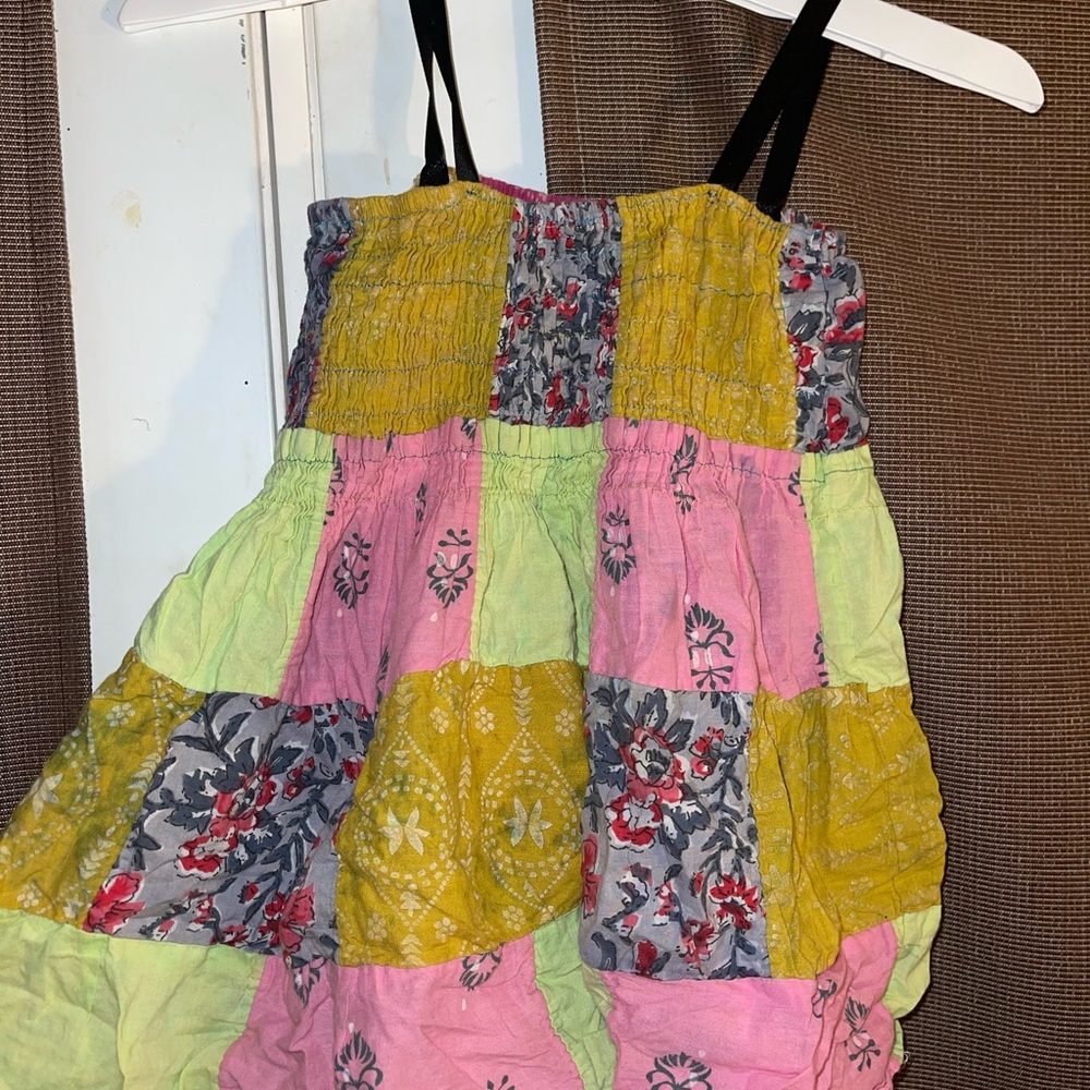 Vintage Colorful Patchwork Sundress